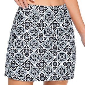 Women’s Obicum Black & White Polyester & Spandex Golf Skort Size Large